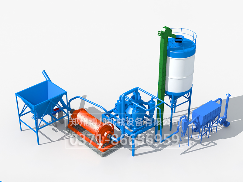 新型干法无铁石膏磨粉生产工艺
